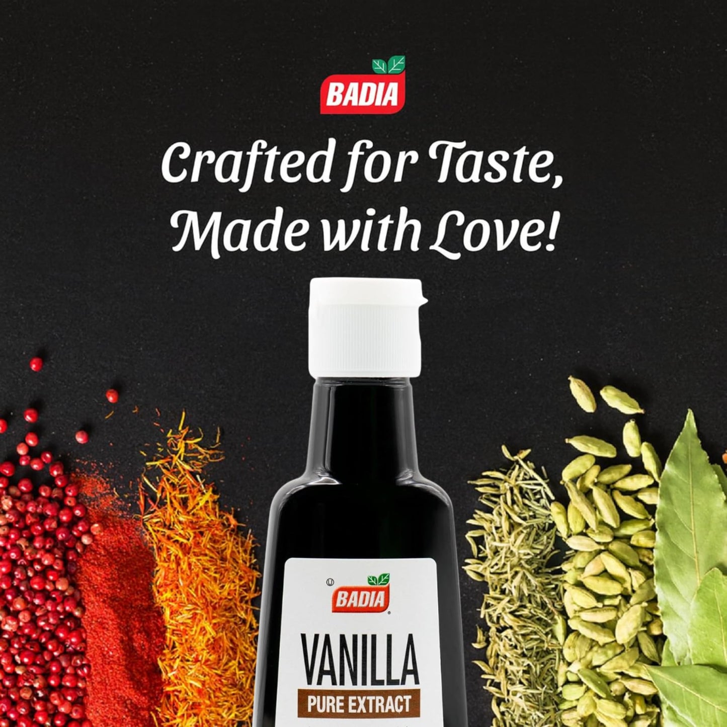 Badia Vanilla Pure Extract, 2 fl oz - Rich Baking Flavor for Desserts, Pastries & Drinks