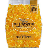 A Great Surprise Premium Butterscotch Hard Candy - 4 lb - Individually Wrapped Butterscotch Candy Discs Buttons - Classic Creamy & Old Fashioned