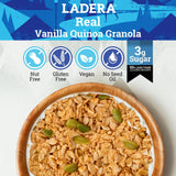 Ladera Vanilla Quinoa Granola - Nut Free Low Sugar Breakfast Cereal, Gluten Free & Vegan, Honest Ingredients, 11 OZ