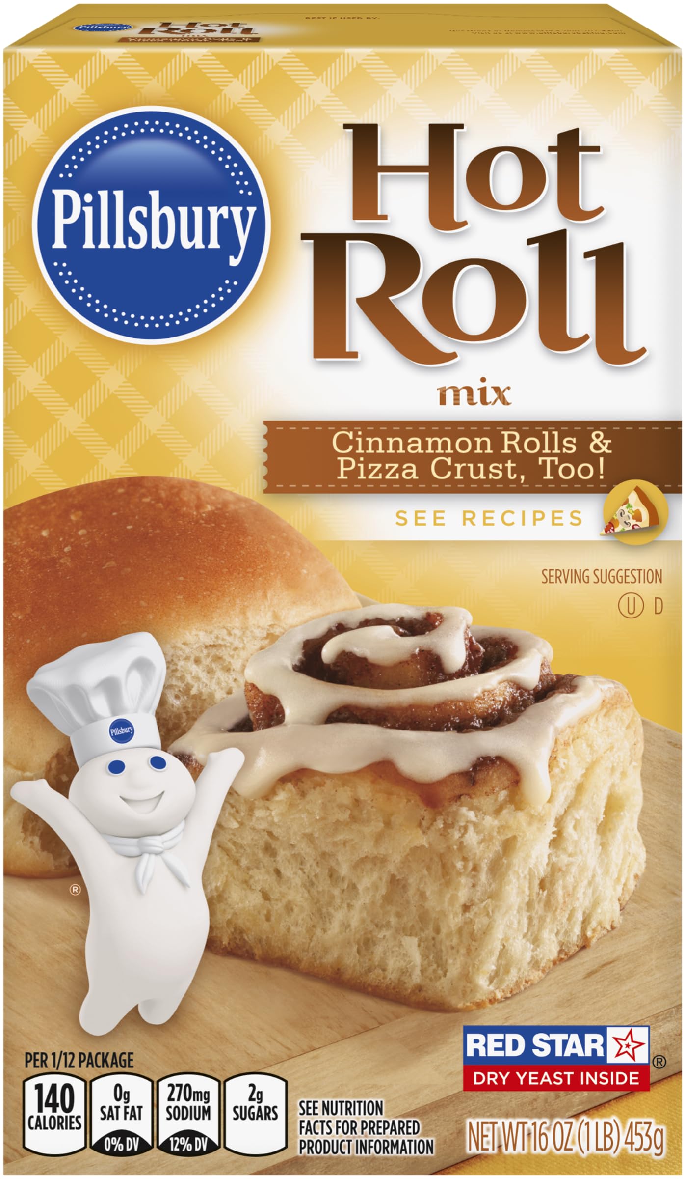 Pillsbury Specialty Mix Hot Roll, 16-Ounce Boxes , 1 pound (Pack of 6)