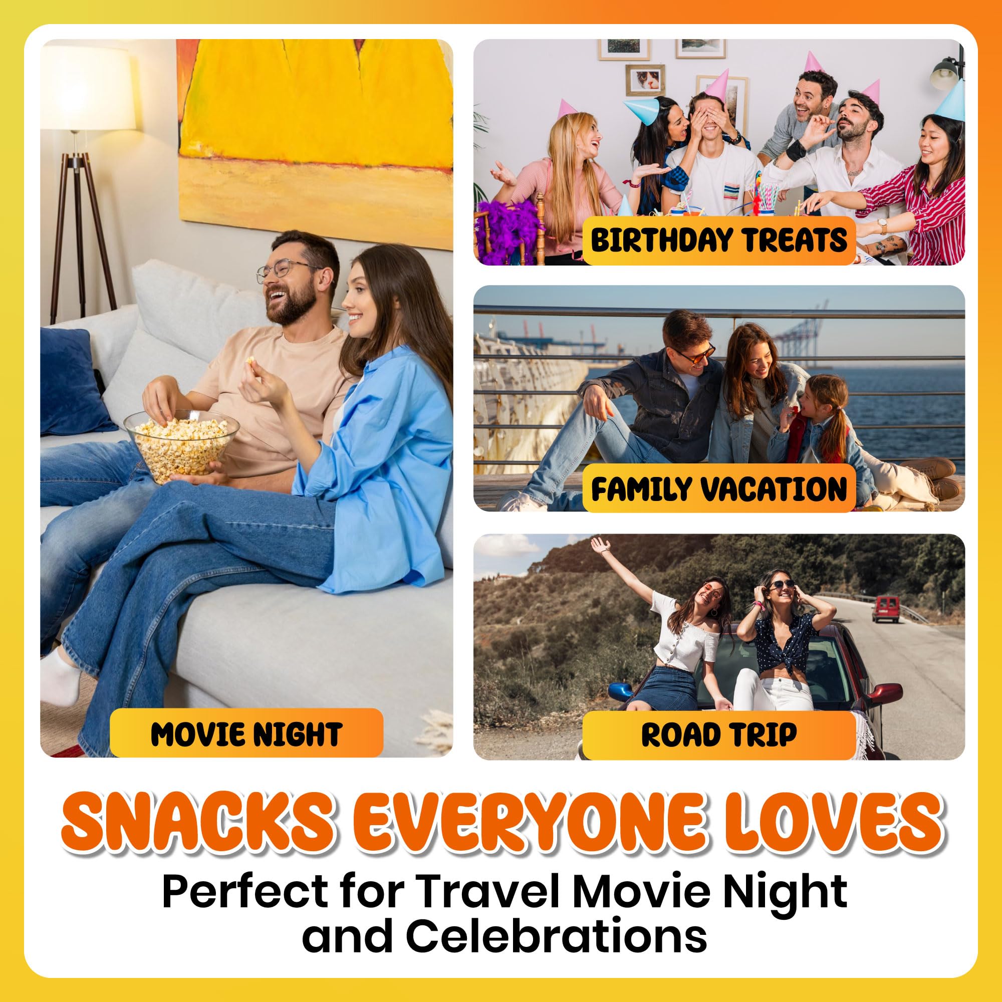 Snack Box Variety Pack (120 Count) - Bulk Snacks Variety Pack for Adults, Kids and Teens - Chips, Cookies and Bars - Graduation Gift, Office Snacks