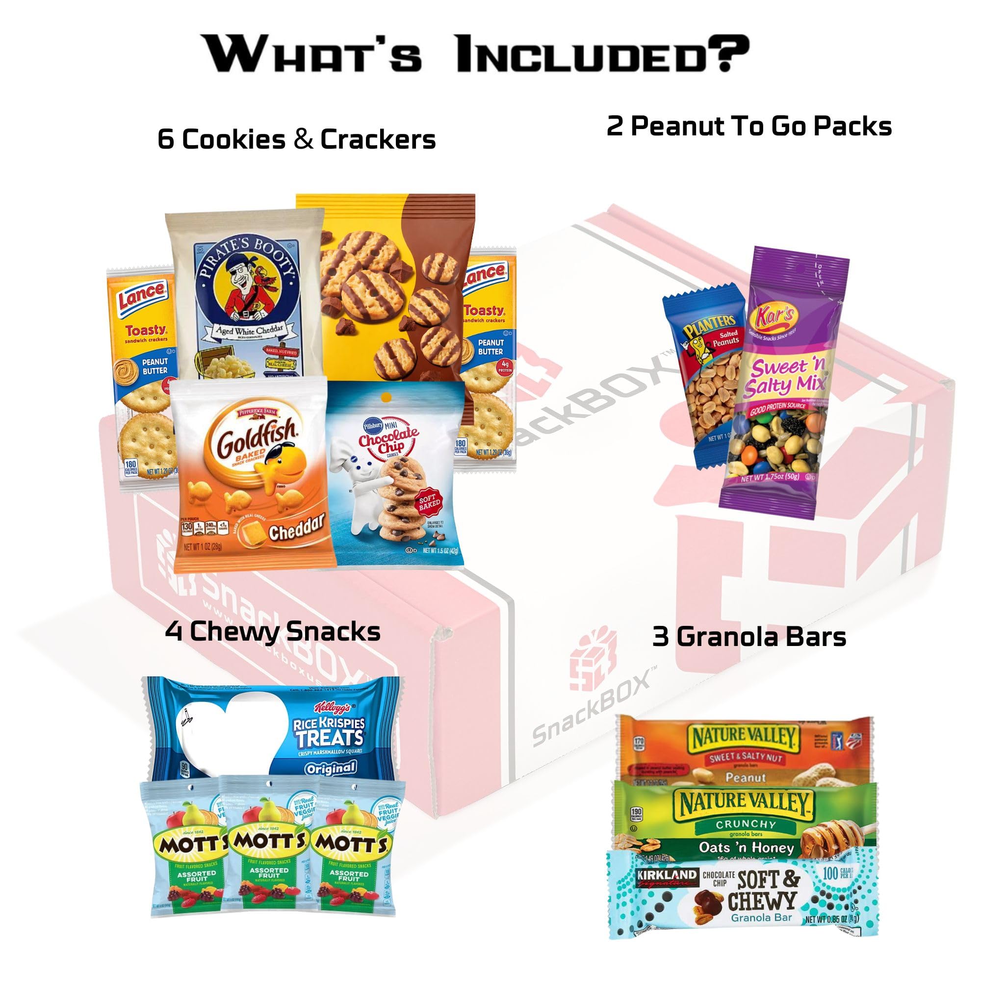 SnackBOX Original Sweet & Salty (15 Snacks) Final Exams, Date Night, Dorm Room, Student, College, Birthday, Gift Baskets, Employee Appreciation