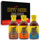 Hot Ones BBQ Sauce Trio - Variety Pack - Gift Set - Original, Hot Honey, Caribbean