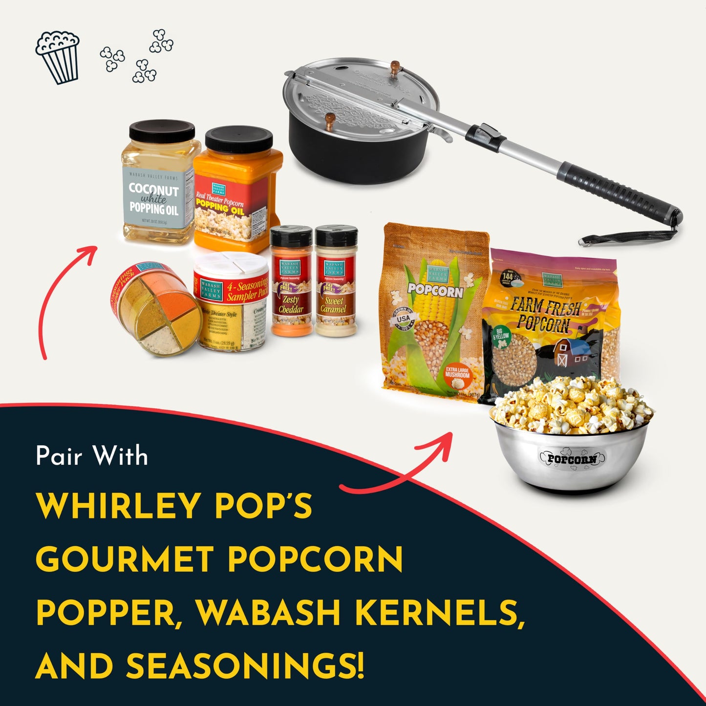 Wabash Valley Farms Tender White Popcorn Kernels - Whole Grain Non-GMO Popping Corn for Homemade Popcorn, Movie Night & Whirley Pop - 2 lb Bag, Tender