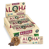 ALOHA Organic Plant Based Protein Bars - Oatmeal Chocolate Chip - 12 Count, 1.9oz Bars - Vegan Snacks, Low Sugar, Gluten-Free, Low Carb, Paleo
