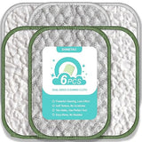 SHINETAO 6PCS Double-Sided Non-Scratch Cleaning Cloths - Reusable Scrub Pads & Dish Cloths, Fast-Dry & Odor-Resistant for Non-Stick Pans, Glass