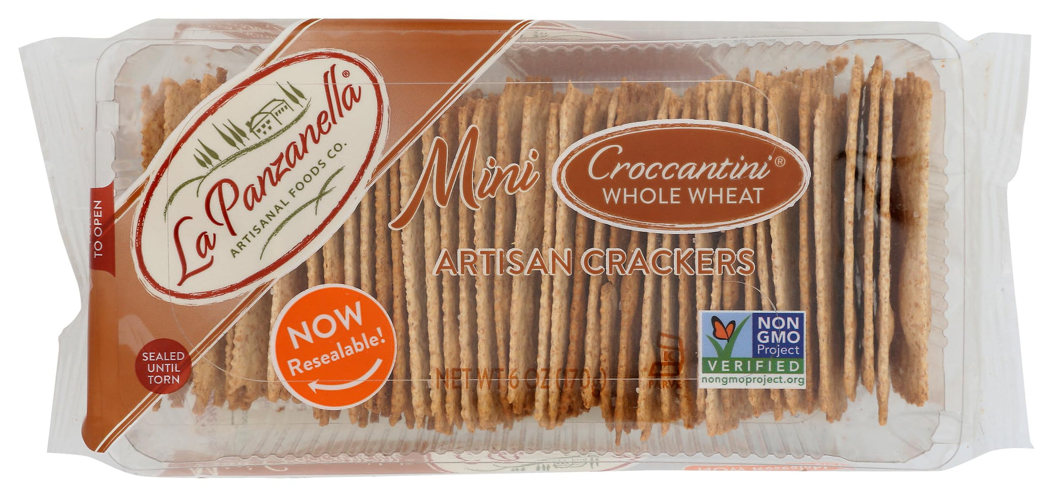 La Panzanella, Mini Croccantini Whole Wheat, 6 Ounce