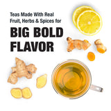 Tiesta Tea - Lemon Ginger Turmeric, Loose Leaf, Lemon Ginger Herbal Tea, Premium Blend, Non Caffeinated Herbal, Make Hot or Iced Brews Up to 25 Cups