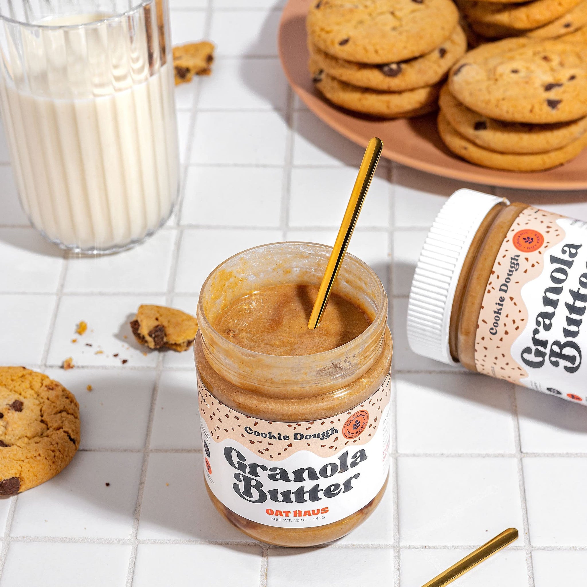 Oat Haus Everyday Essentials Granola Butter Bundle | Cinnamon Graham, Vanilla Cookie, Cookie Dough | Peanut-free, Almond (Tree-Nut) Free