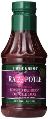 Fischer & Wieser Razzpotle Roasted Raspberry Chipotle Sauce, 20-Ounce Bottles (Pack of 6)