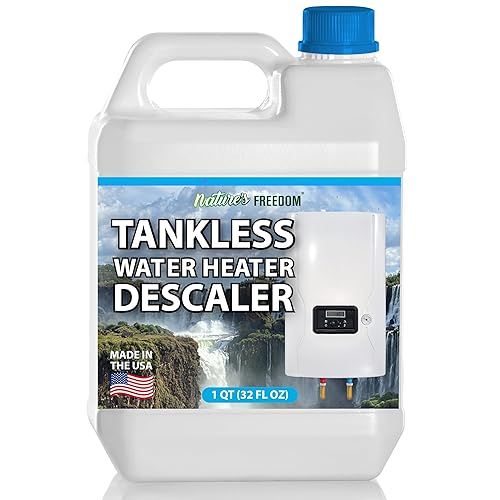 Nature's Freedom Tankless Water Heater Flush Descaler, Quart (32 oz) - Professional Non-Toxic Descaling Solution, Biodegradable, Made in the USA