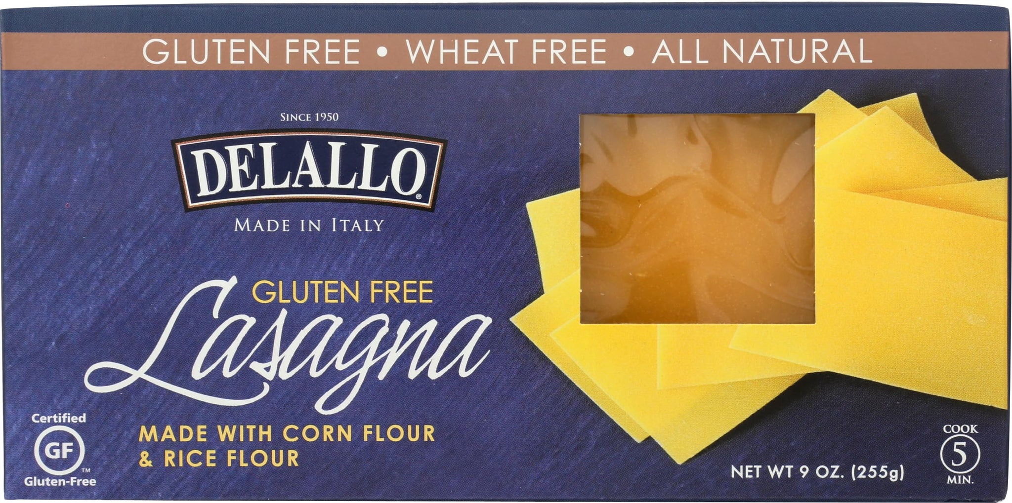 Delallo Pasta Lasagna Gf, 9 oz