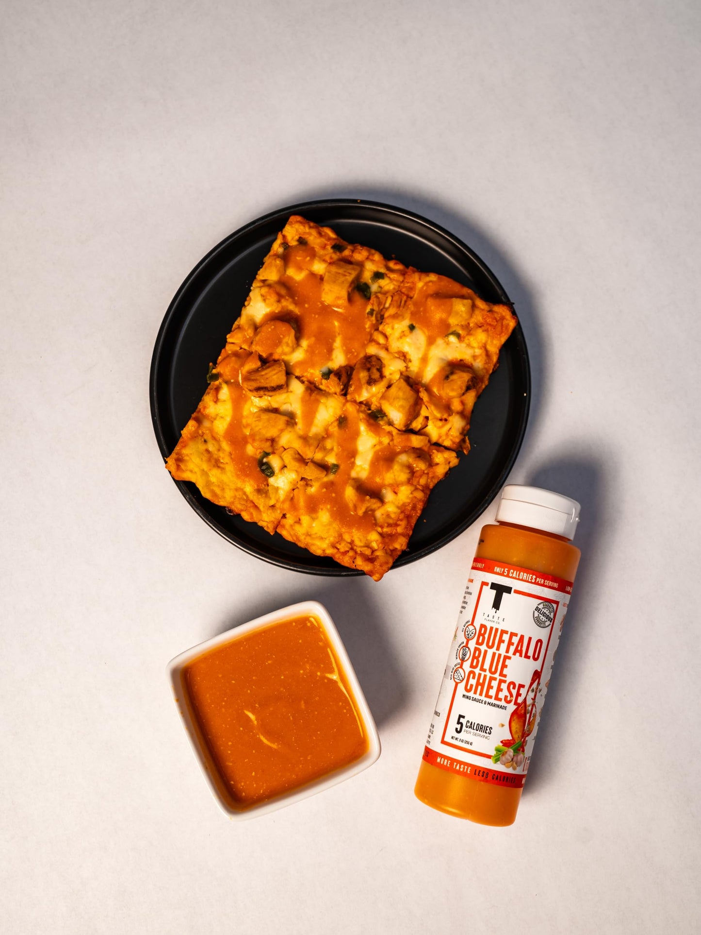 Taste Flavor Co. Wing Sauce and Marinade, Great Tasting, Keto Friendly, Low-Calorie Sauce (Buffalo Blue Cheese)
