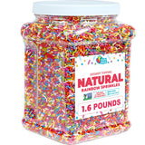 A Great Surprise Dye-Free Rainbow Sprinkles - 1.6 Pounds - Natural Vegan Baking Toppings with No Artificial Dyes or Flavors - Non-GMO Jimmies