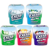 Sugar Free Gum Variety 5 Pack- Mint, Fruit Mix, Polar Ice, Spearmint, Berry (40 Piece Bottle, 5 Pack)