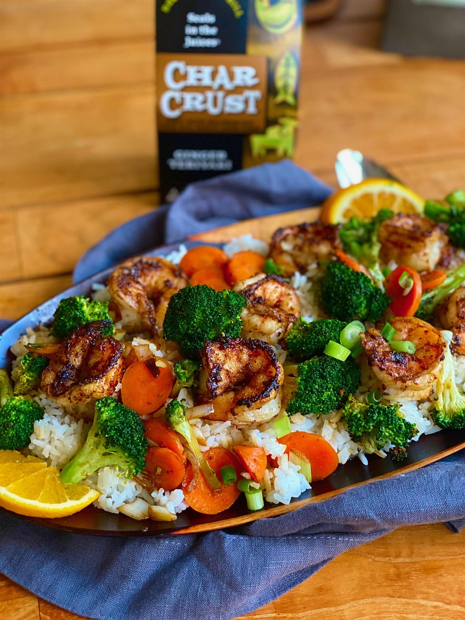 Char Crust Dry-Rub Seasonings Ginger Teriyaki | All-in-one seasonings | Perfect for Chicken, Shrimp, Salmon, Pork, and Wings | Signature Crust that
