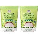 52USA Glutinous Rice Flour 32 Ounce (Basic), 1 Pound (Pack of 2), Rice Flour for Baking or Cooking, Product of THAILAND, All Natural White Rice Flour