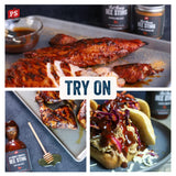 PS Seasoning Hot Honey Bee Sting Chipotle BBQ Sauce - All-Purpose Glaze, Marinade, Baste, and Dip - Sweet and Spicy Grilling Sauce for Chicken Wings