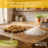 California Shelled Pistachios Kernels Dry Roasted & Salted Nuts, No shells, 1 Lb. - Oven Roasted to Perfection Resealable Bag for Added Freshness