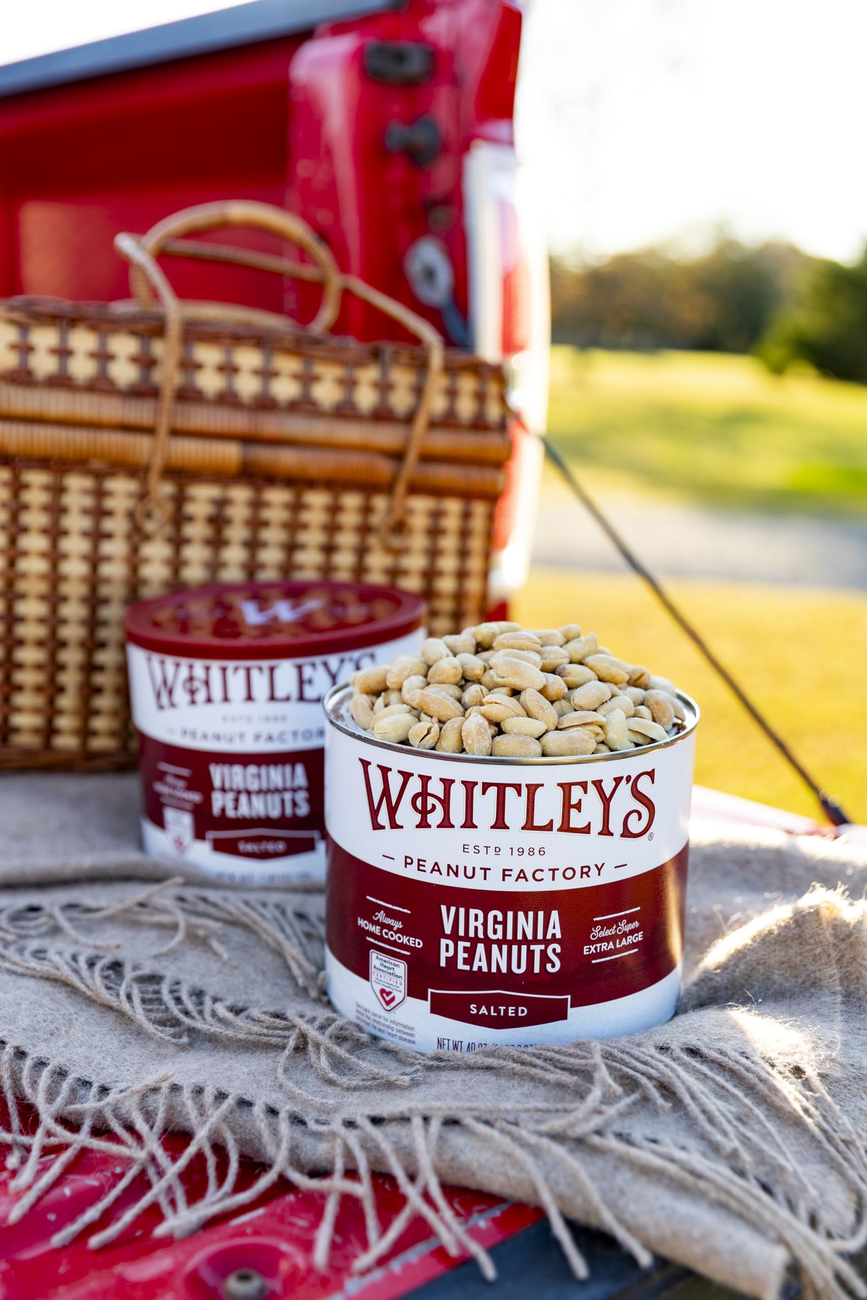 Whitley’s Salted Virginia Peanuts - Super Extra Large 'Home Cooked' Virginia Peanuts (40 Ounce Tin)