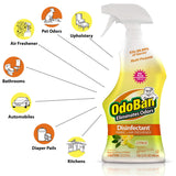 OdoBan 360-Degree Continuous Spray Natural Oil Real Citrus Orange Air Freshener, 10 Ounce, and Multipurpose Disinfectant Cleaner, 32 Ounce Spray, Made