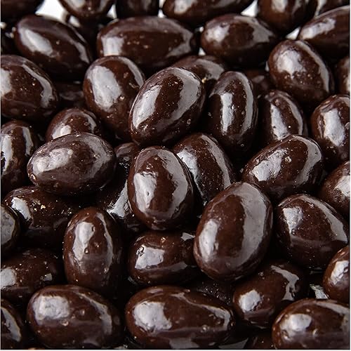 Dark Chocolate Covered Almonds 2-Pound Bag | Bulk Chocolate Covered Nuts | Coated Roasted Almonds for Party Favors, Gifting, Office Candy Jars & Snack