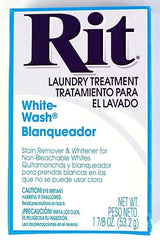 Rit Dye Laundry Treatment White-wash Stain Remover and Whitener Powder, 1-7/8 oz, White, 10-Pack