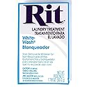 Rit Dye Laundry Treatment White-wash Stain Remover and Whitener Powder, 1-7/8 oz, White, 3-Pack