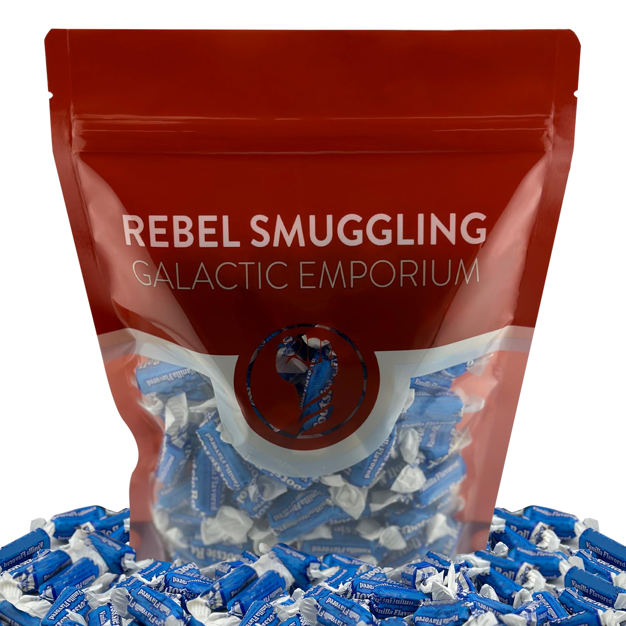 Vanilla Midgees Halloween Candy Fruit Chews Bulk 2lbs bag of Blue Individually Wrapped Candies by Rebel Smuggling Galactic Emporium