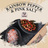 52USA Rainbow Peppercorn Blend 12oz + Himalayan Pink Salt Coarse 2 lb (Pack of 2), Kosher, Packed to Keep Pepper Fresh, Salt and Peppercorns for