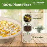 [50 Count]Harvest Pack PFAS Free 12oz Compostable Paper Bowls, Round Heavy-Duty Eco-Friendly Disposable Bagasse Bowls, Biodegradable Sugarcane Natural