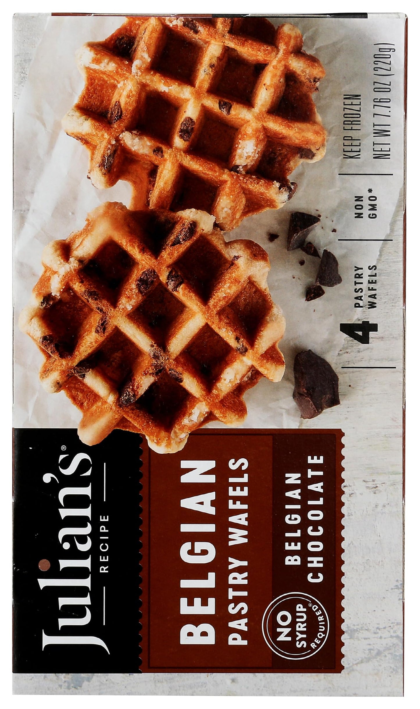 Julians Recipe Waffle Nat Blgn Choc, 7.76 oz