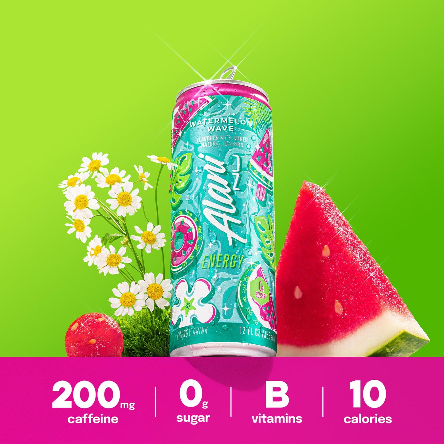 Alani Nu Watermelon Wave Sugar Free Energy Drink (Pack of 12)
