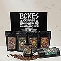 Bones Coffee Company NEW World Tour Sample Pack Box Set with Specialty Coffee Mug, 5 Assorted Single-Origin Low Acid Medium Roast Arabica Beans