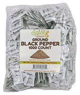 Ground Black Pepper Packets | Single Serve | Portion Control Seasoning | Bulk | Condiment Pack for Takeout, Restaurants, Catering, Office Break Rooms