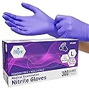 MED PRIDE Nitrile Exam 300 Count Gloves, Blue Disposable Exam Gloves, Powder-Free Latex-Free, Medical Grade (Small)