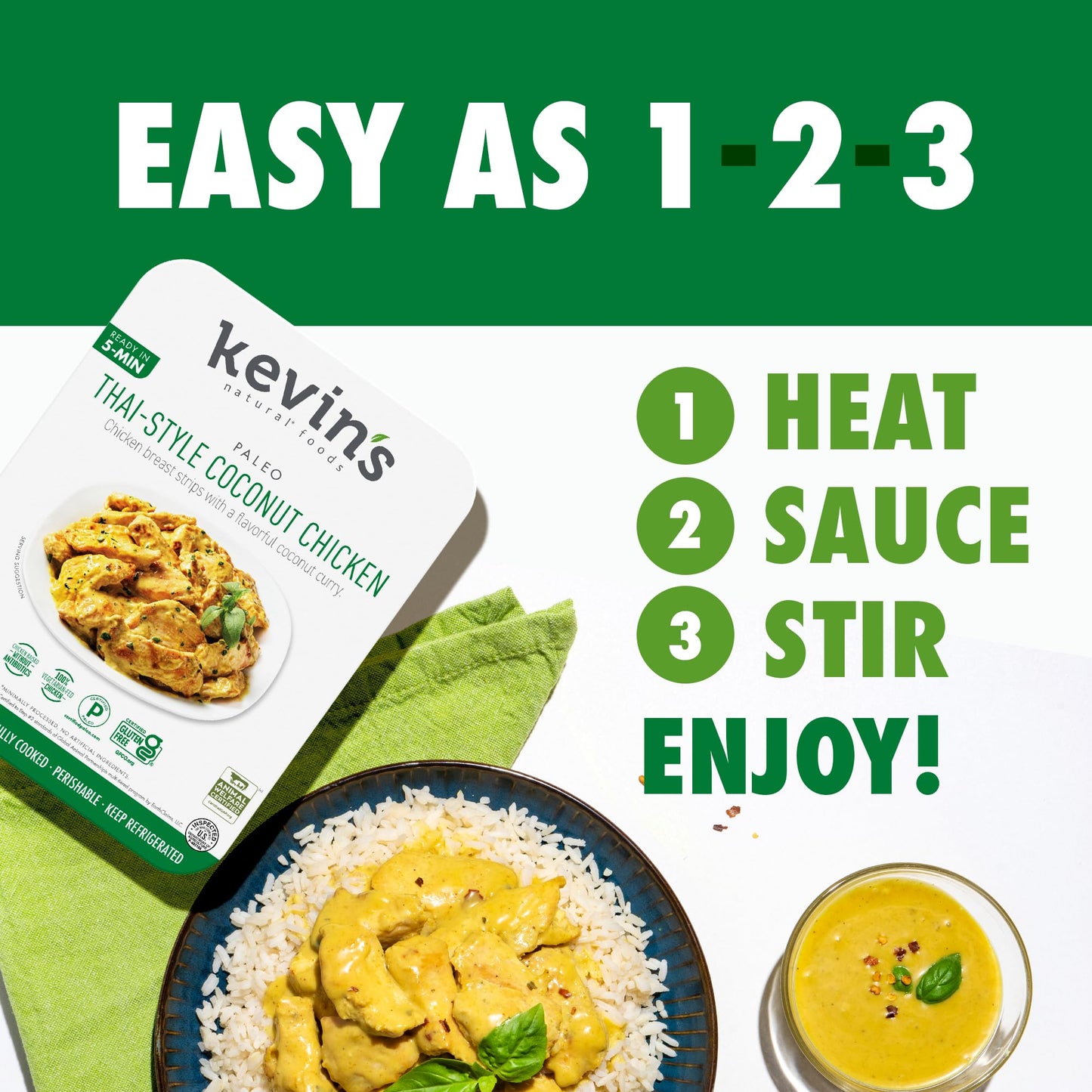 Kevin's Natural Foods Thai Coconut Chicken Breast, 16 OZ