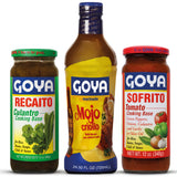 Goya Puerto Rican Cooking Base & Marinade Trio, Sofrito Seasoning, Criollo