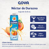 Goya Peach Nectar Juice, Pack of 2 (33.8 oz Bottles) Sweet and Juicy Tropical Drink, Perfect for Smoothies, Cocktails, Mocktails and Everyday