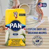 P.A.N. White Corn Meal - Pre-cooked Gluten Free and Kosher Flour for Arepas (2 lb 3.27 Oz / Pack of 1)