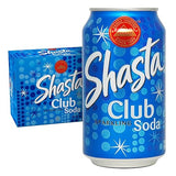 Shasta Club Soda | 12-Pack of 12oz Cans | Crisp & Clean Carbonated Mixer | No Sugar, No Caffeine | Perfect for Cocktails or Sipping Straight