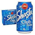 Shasta Club Soda | 12-Pack of 12oz Cans | Crisp & Clean Carbonated Mixer | No Sugar, No Caffeine | Perfect for Cocktails or Sipping Straight