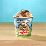 Ben & Jerry's Peanut Butter Half Baked Chocolate & Peanut Butter Ice Cream Pint Non-GMO 16 oz