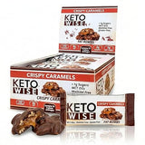 Keto Wise Fat Bombs - Made with Chocolate containing MCT Oil - Low Fat, Low Carb and Keto Friendly Snack - 8g Fat, 1g Net Carbs | Crispy Caramels