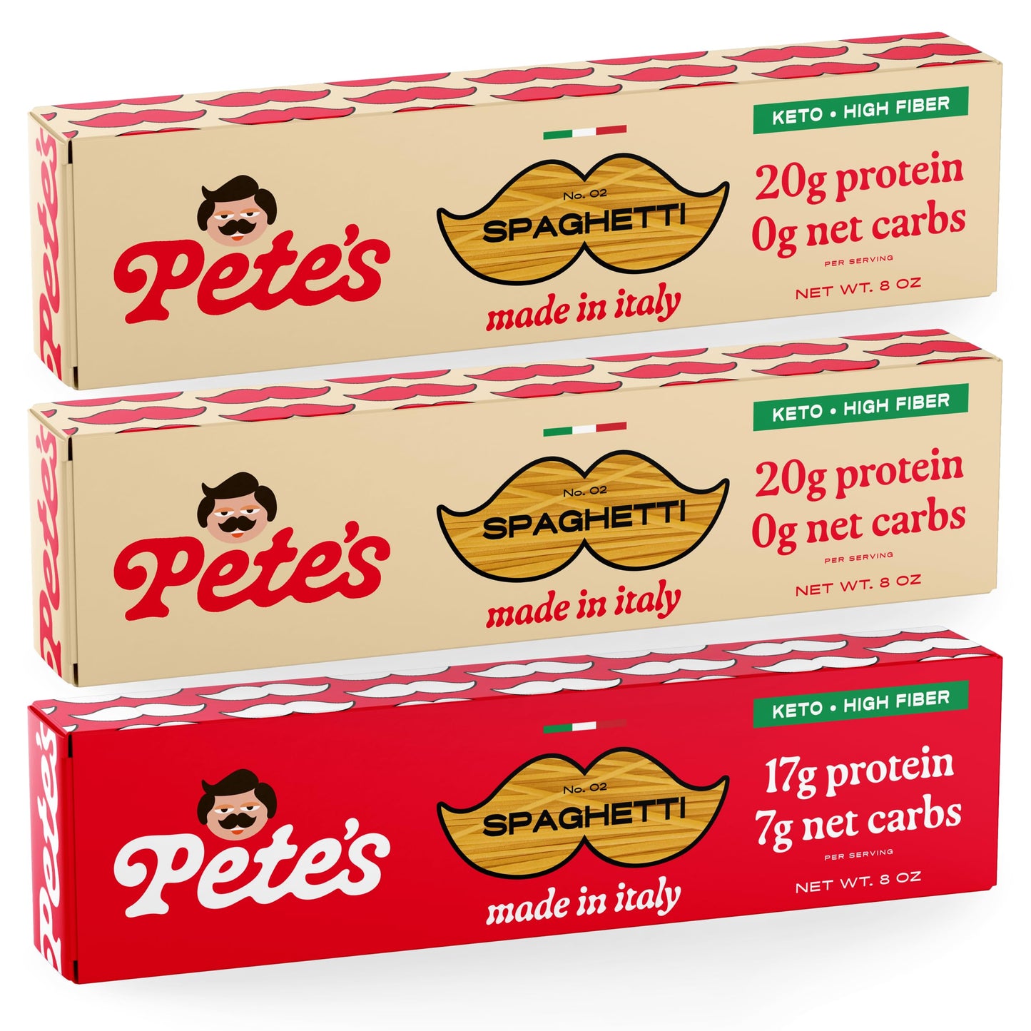 Pete's Pasta Spaghetti Noodles | 20g Protein Pasta, No Carb + Low Carb Pasta | Keto, Carb Free Pasta | Healthy, Zero Carb Italian Pasta From Italy |
