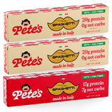 Pete's Pasta Spaghetti Noodles | 20g Protein Pasta, No Carb + Low Carb Pasta | Keto, Carb Free Pasta | Healthy, Zero Carb Italian Pasta From Italy |