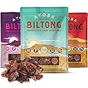 Ayoba Grass Fed Beef Biltong Slices, Variety Pack (2 Ounce, Pack of 3) - Authentic South African Protein Snacks - Keto-Certified,Paleo-Certified