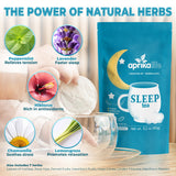 Aprika Life Sleep Tea for Bedtime Relaxation & Stress Relief - Natural Caffeine-Free Herbal Nighttime Tea with Chamomile, Lavender, Mint & Hibiscus