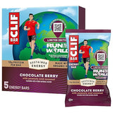 CLIF BAR - Energy Protein Bars - Limited Edition Run the World - Chocolate Berry - Made with Organic Oats - Energy Bars - Non-GMO (5 Pack)