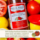 Diane Mina - Diane’s Original Bloody Mary Mixer | Crafted with Authentic Ingredients & Premium Italian San Marzano Tomatoes | Naturally Low in Sodium